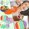 Pumpkin Shaped Pop It Sensory Fidget Toy Silicone Push Bubble Stress Relief Toy for Kids and Adults Durable Reusable Tactile Sensory Game
