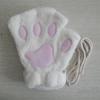 Adorabili guanti di peluche a forma di zampa di gatto, guanti di peluche, caldi e morbidi, senza dita, morbidi, da orso, guanti da costume, mezze dita