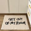Thickened bathroom absorbent floor mat Korean personalized letter flocking foot mat bathroom non-slip carpet bedside blanket