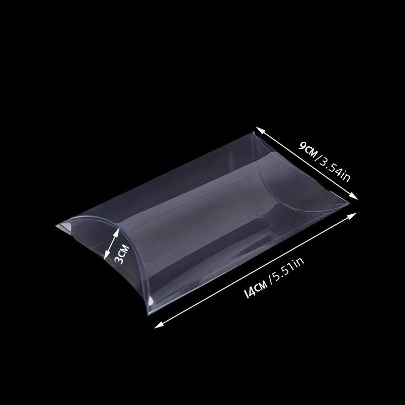 50pcs Versatile PVC Display Box Set Clear Plastic Pillow Favor Boxes Elegant Wedding & Party Gift Packaging Jewelry Display Case