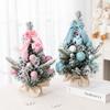 Christmas Flocking Pink Mini Christmas Tree Tabletop Ornament Simulation Cedar Home Mall Window Decoration
