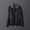 Large size loose men's leather jacket autumn new velvet fur integrated casual trend versatile leather jacket