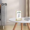 Acryl-Schildhalter, doppelseitig, goldener Bilderrahmen, Tisch-Schildhalter, transparenter Displayständer für Flyer, Menüs, Hochzeitstischnummernhalter