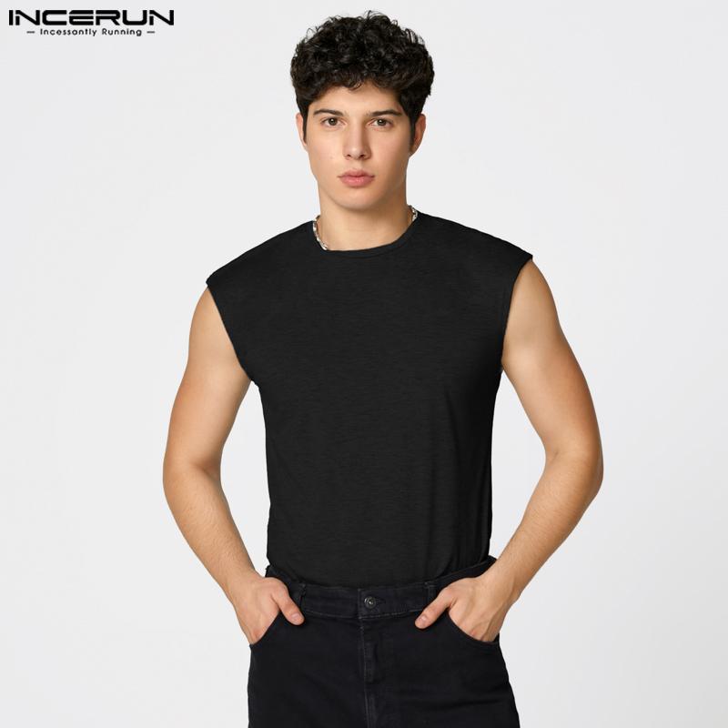 Oneck Casual Mens Incerun Sleeveless Sport Gym Slim Tank Tops