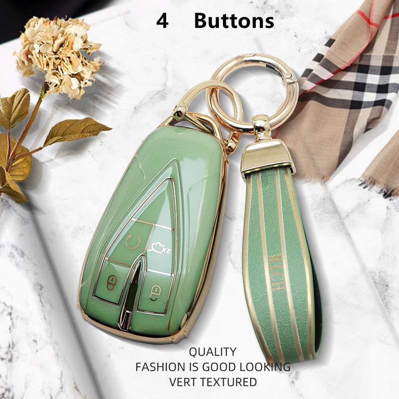 Luxurious Golden Edge Remote Key Case Cover For Changan CS35Plus CS55Plus CS75Plus   Protective Shell Car