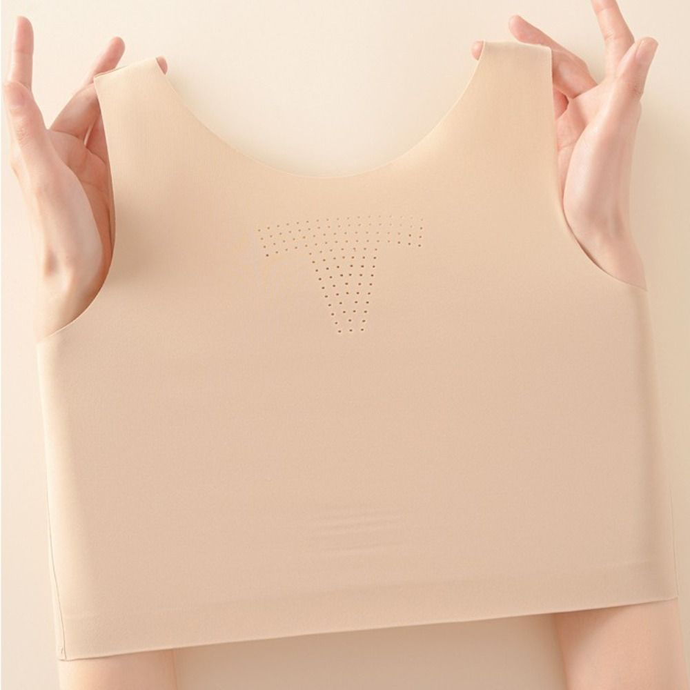 Wireless Thin Sports Bra Women's Invisible Comfortable Breathable Underwear Shockproof Back Beautifying Large Size Vest