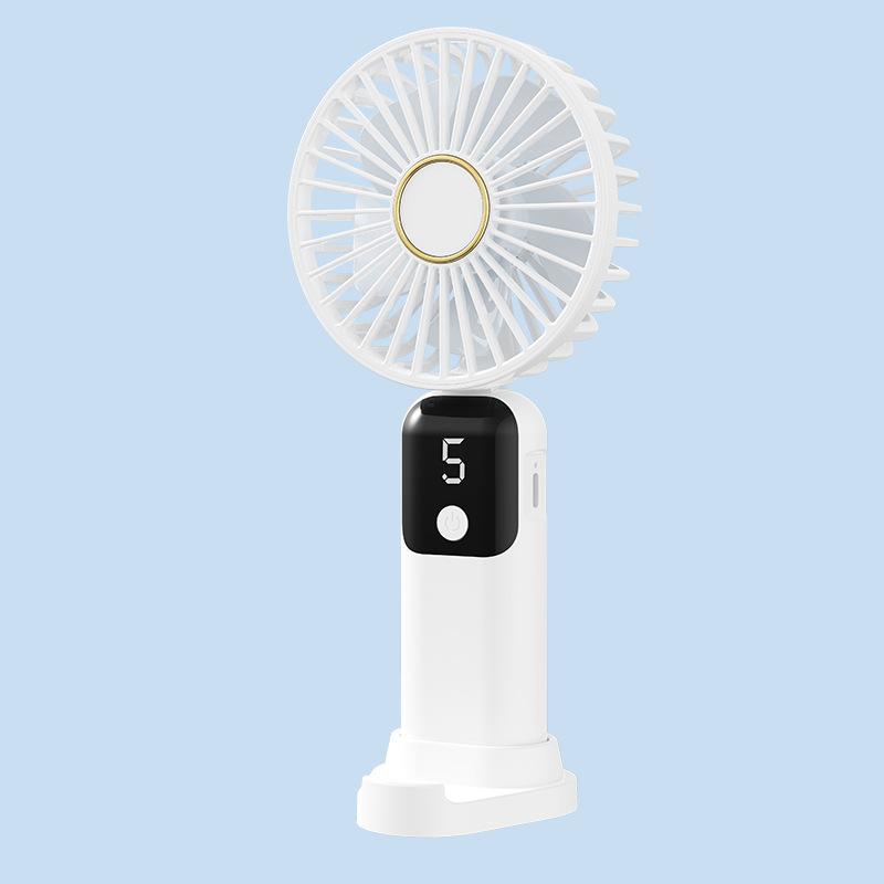 Foldable Handheld USB Fan, Portable Mini Digital Turbine, Dormitory Handheld Small Fan, Office Desktop