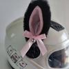 Bell Helmet Cat Ears Decoration Touch Fastener Cute Plush Stickers Bow Cat Ear Decoration  Women