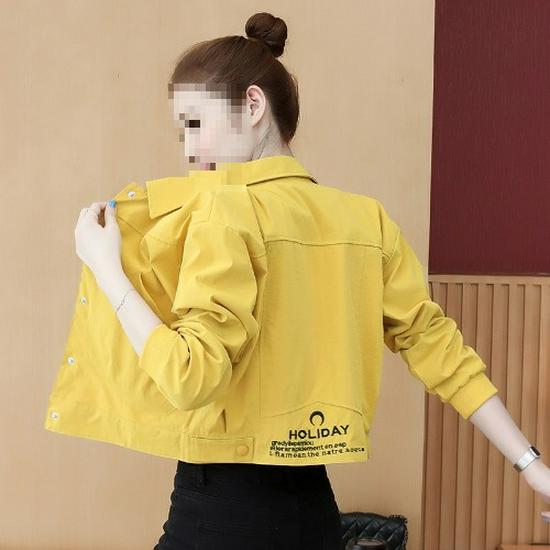 Damen Petites Frühling-Herbst 2025 Koreanische BF Baseballjacke