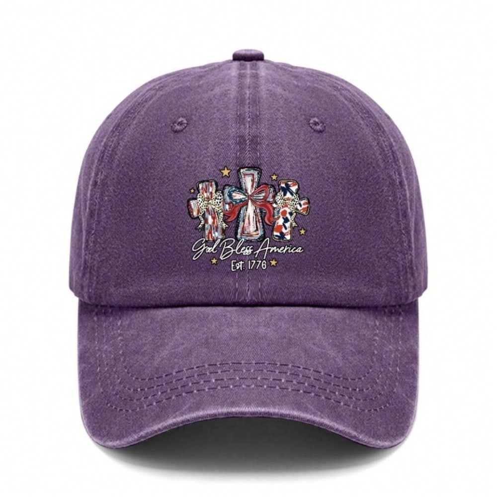 USA Patriotic Baseball Cap - Washed & Distressed Style, Adjustable Fit, Curved Brim For Outdoor Activities & Daily Wear, Unisex Vintage