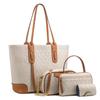 New Embossed Large Tote Bag High Quality PU Ladies Handbag Trendy Single Shoulder Oblique Span Bag Large Capacity Women's 4 Pcs Set Mother-child Bag