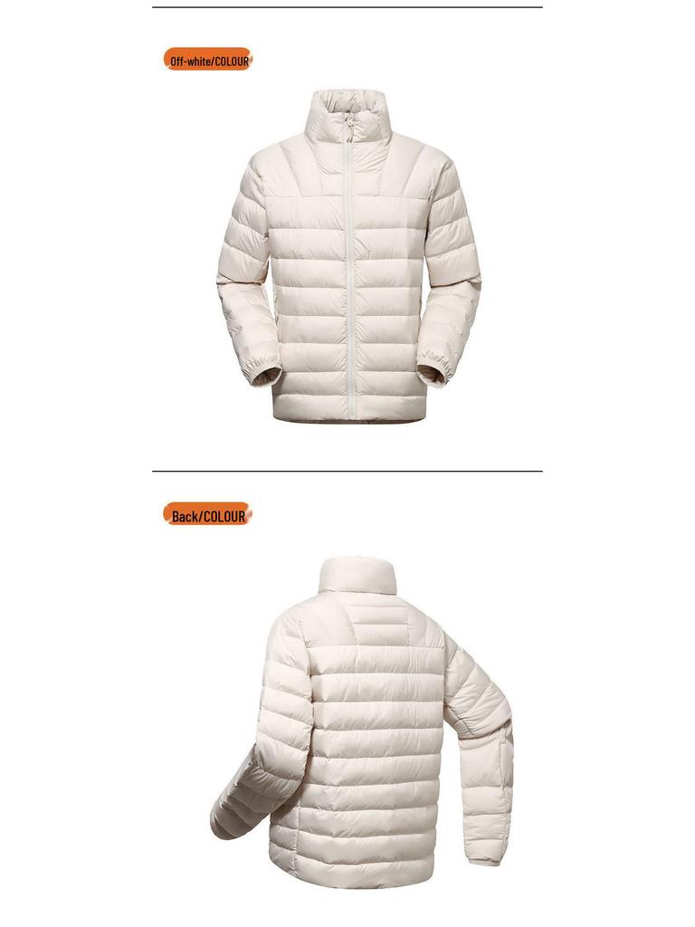 Men's Lightweight Stand Collar Down Jacket - Warm Outdoor Sports Coat 2026