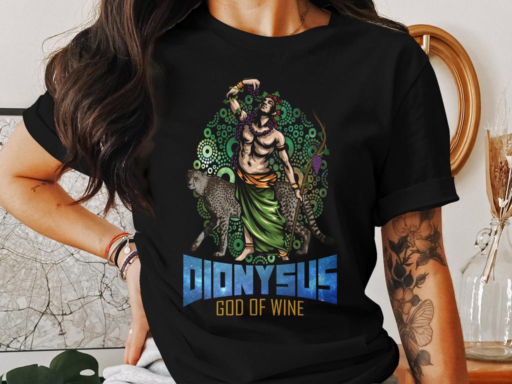 Summer Hot Selling Womens Wine God Dionysus Greek Mythical Tshirt Dionysus God Tshirt Greek Historical Mythical Tshirt