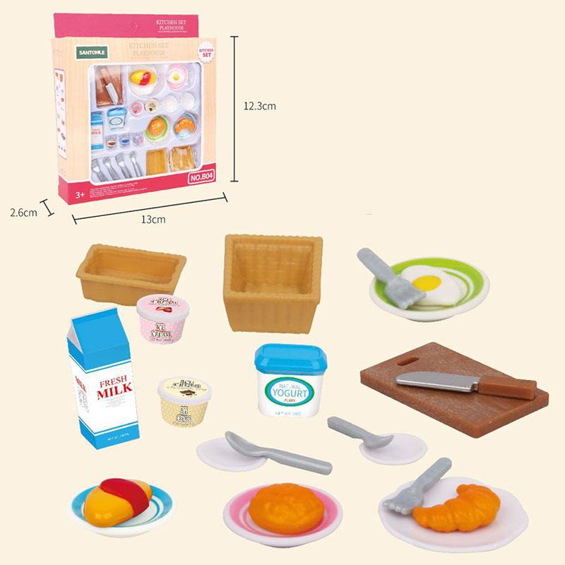 1:12 Forest Family Dollhouse Furniture Montessori Miniature Doll House Kitchen Bedroom Bathroom Accessories For Girl Gifts