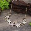 New enamel color geometric star necklace, women's creative exaggeration, high-end five-pointed star necklace