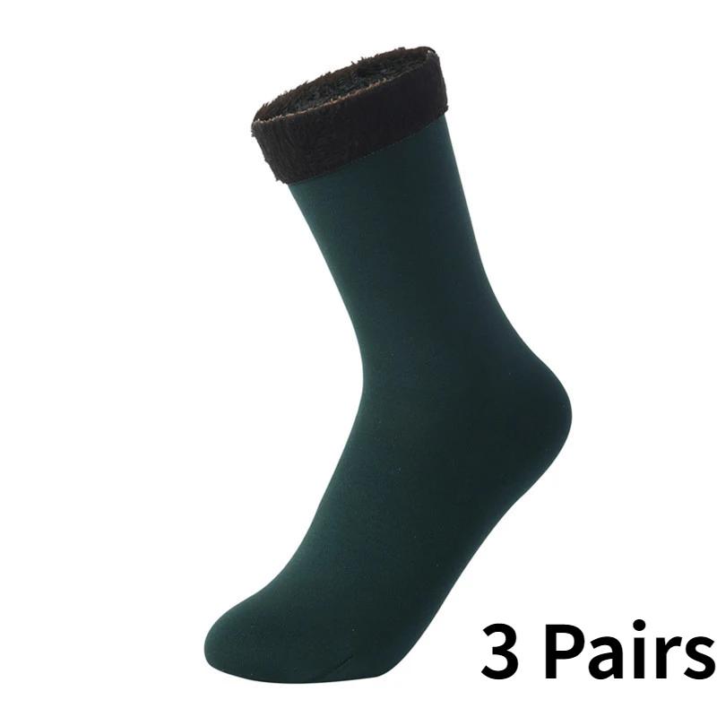 

3 пары/лот Однотонные Зимние Теплые Мужские Женские Носки Набор Утолщенные Термальные Мягкие Плюс Вельветовые Носки Повседневные Домашние Напольные Снежные Носки One Size