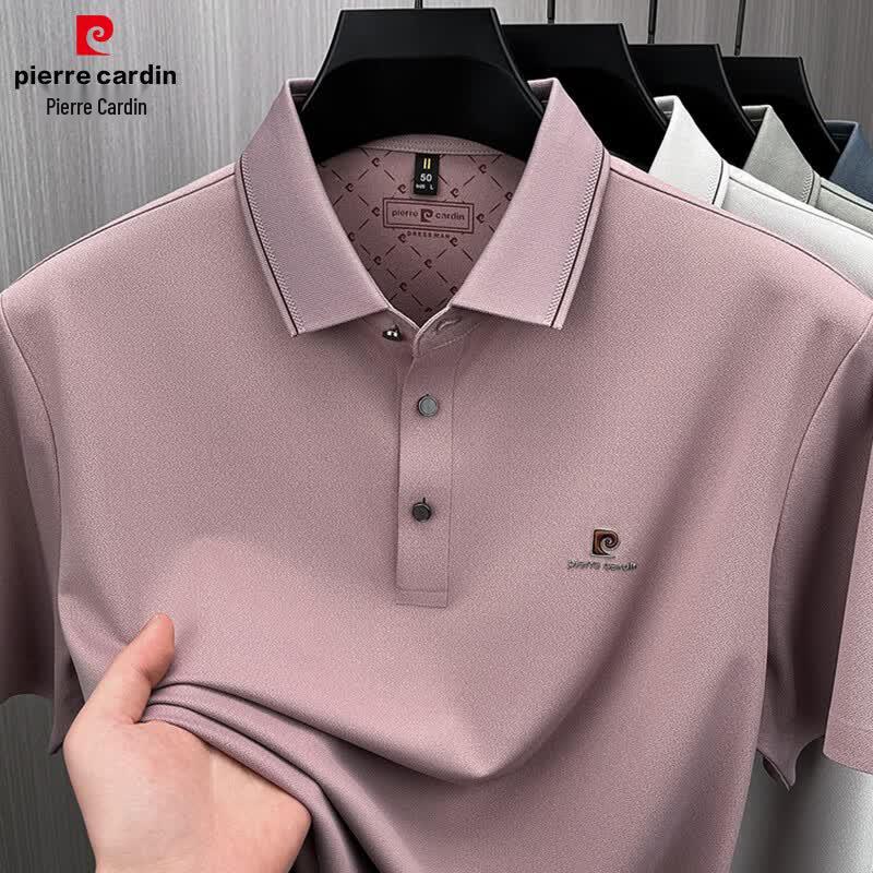 Pierre Cardin Men's Cool-Feel Breathable Ice Silk Polo Shirt