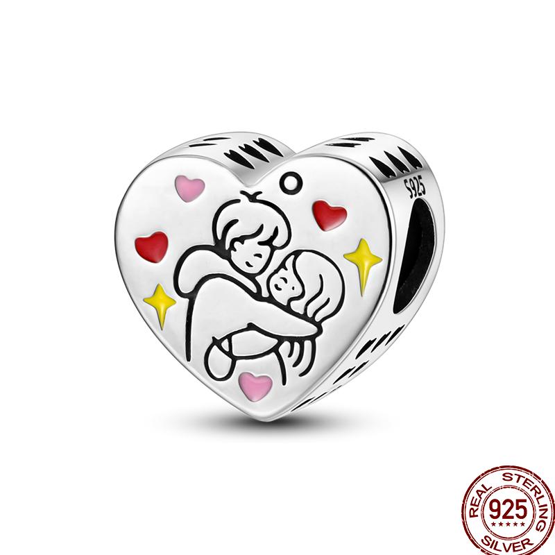 100% Copper Love Blessing Emotional Heart Shaped Beaded Beads Suitable For 3Mm Original Bracelet Diy Jewelry