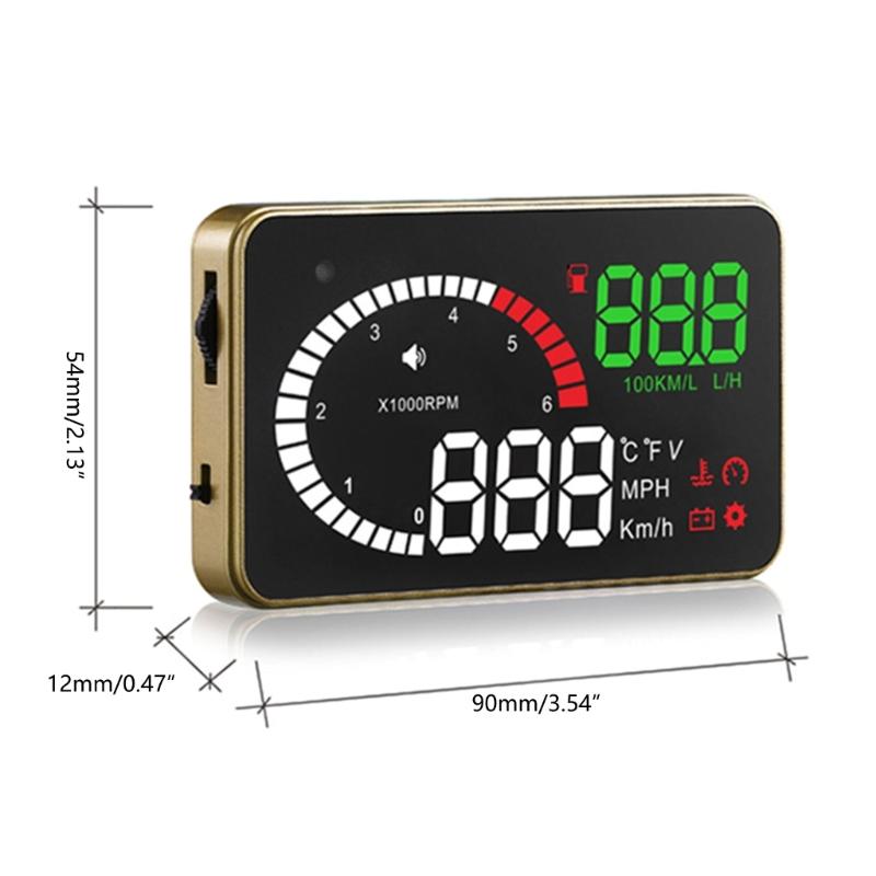 Windshield Projection Head Up Display,Car HUD Windshield Screen, Windshield Screen Projector Overspeed Alarm
