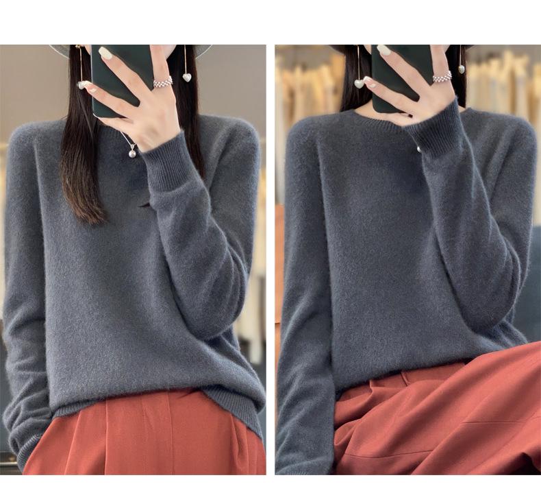 Women's Autumn/Winter Soft Wool Long Sleeve Round Neck Sweater - New Arrival