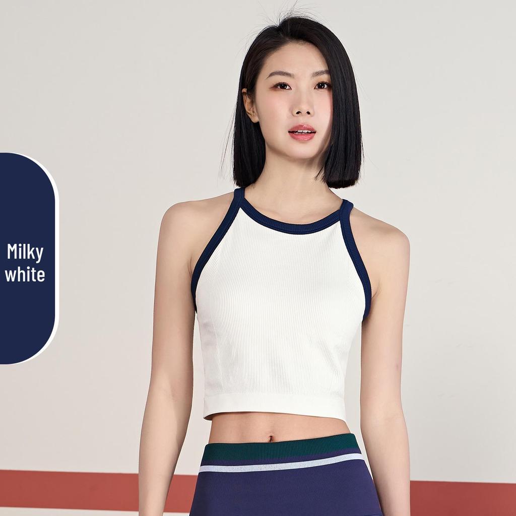 Nahtloses Racerback Sport-Top mit Brustpolstern für Tennis, Badminton, Training und Yoga