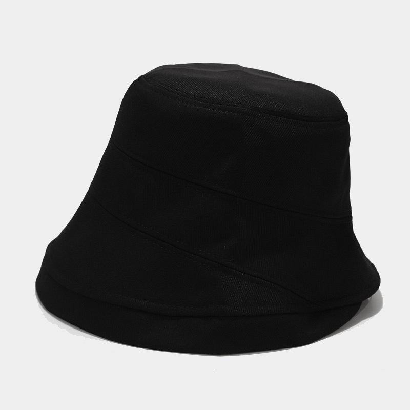 Korean Front Long Back Short Basin Hat Female Tide Casual Simple Cotton Breathable Sun Hat Foldable Bucket Hat