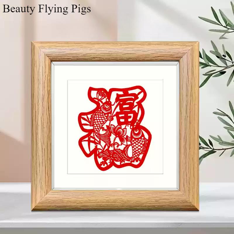 

1pc Chinese Style Photo Frame Decoration Paper Cuttings Technology Home Decoration Painting Paper Cuttings Art Home Decorations