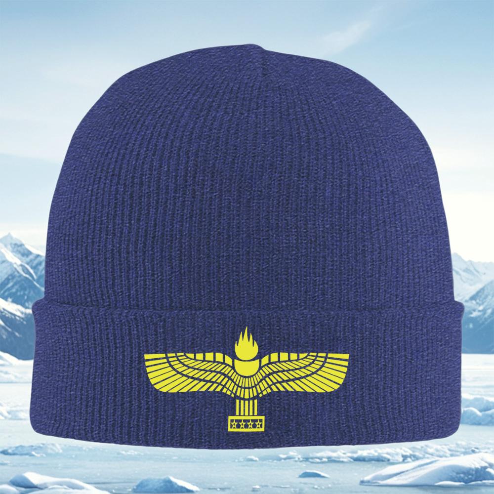 Wings sun flame stars symbol Men Women Unisex Knitted Hat Beanie Pullover Cap Winter Thermal Warm Christmas Outdoor Cycling Hiki