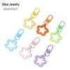 Acrylic Five-Pointed Star Keychain Pendant - Colorful Fresh Style DIY Bag Accessory Gift