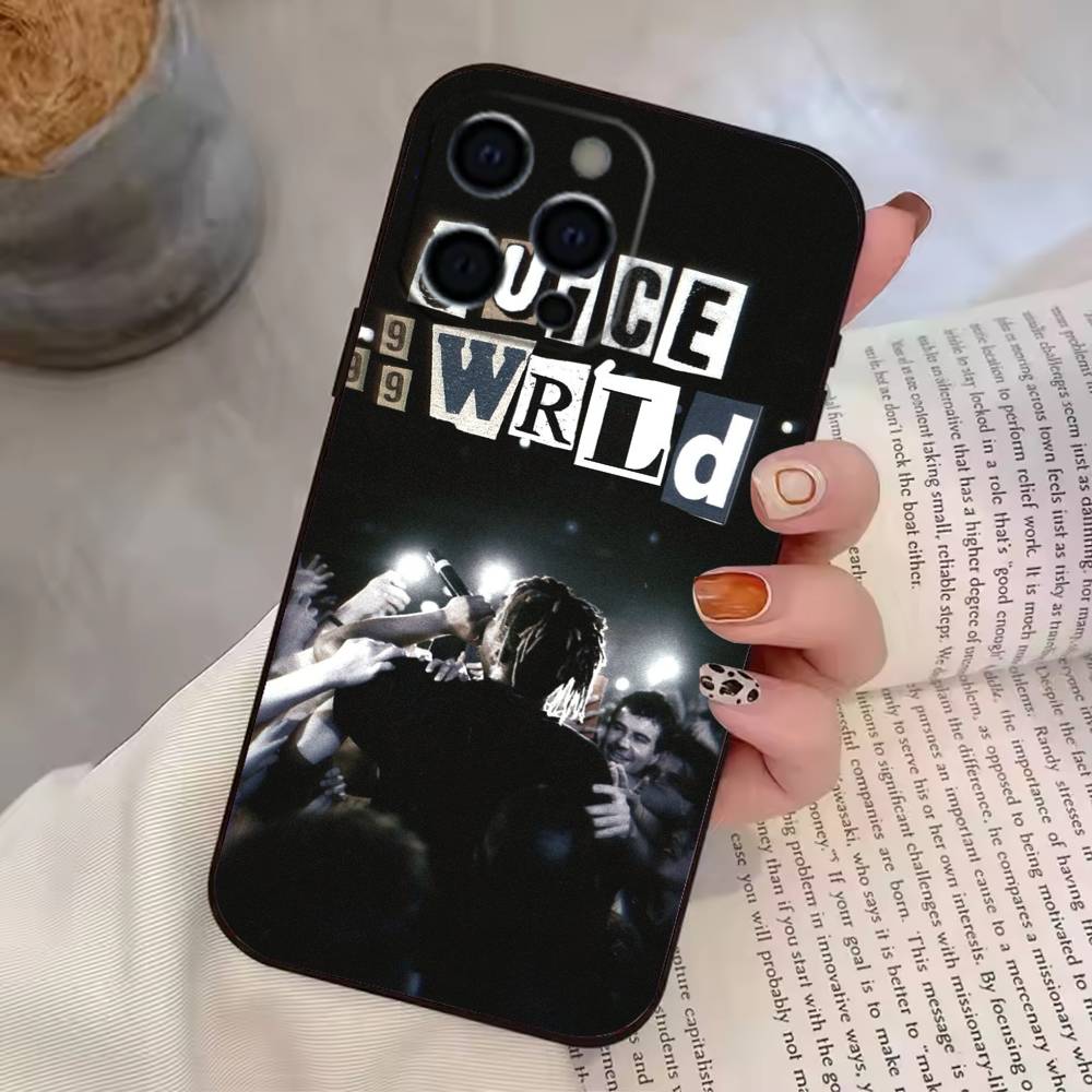 999 Juice W-WRLD Phone Case For iPhone 17,16,15,14,13,12,11 Plus,Pro Max,XS,Soft Silicone Black Cover