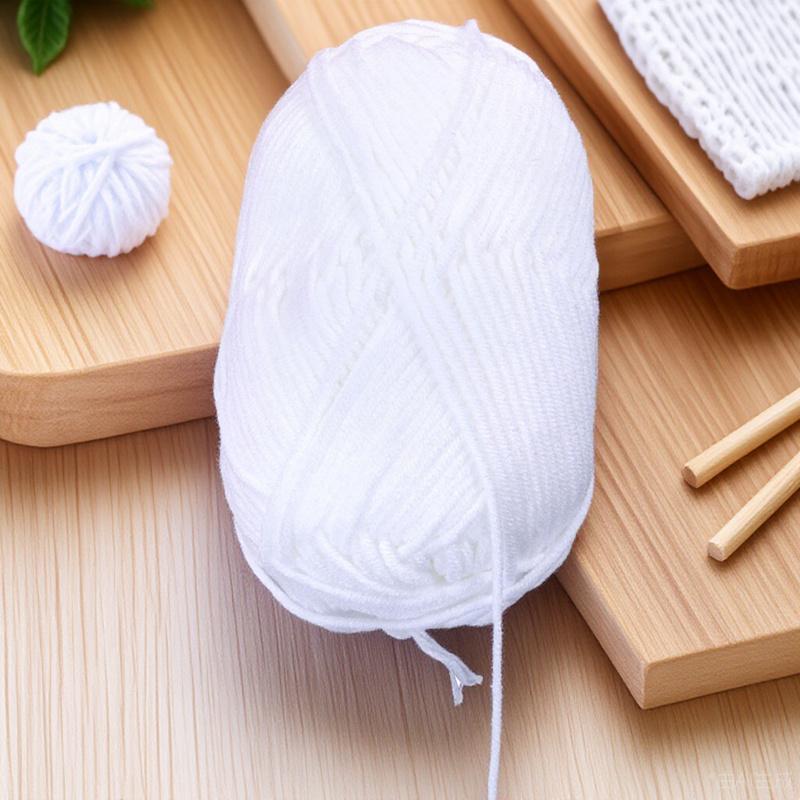 50G Light Blue Milk Cotton Yarn Chunky Knitting Yarn for Hats Scarves Gloves Shawls Winter Accessories Soft Feel