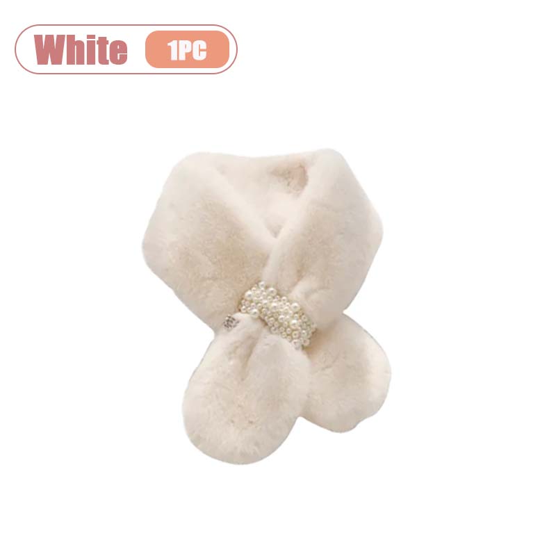 

Women Winter Faux Rabbit Fur Scarf Warm Soft Neck Warmer Korean Style Collar Cozy Neck Shawl for Autumn Winter Fashion Accessory