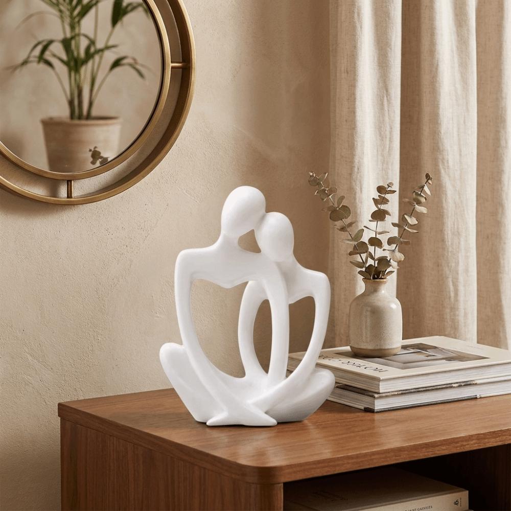 Minimalist Lovers Figure Table Figurines 3D Printed Abstract Sculpture Anniversary Gift