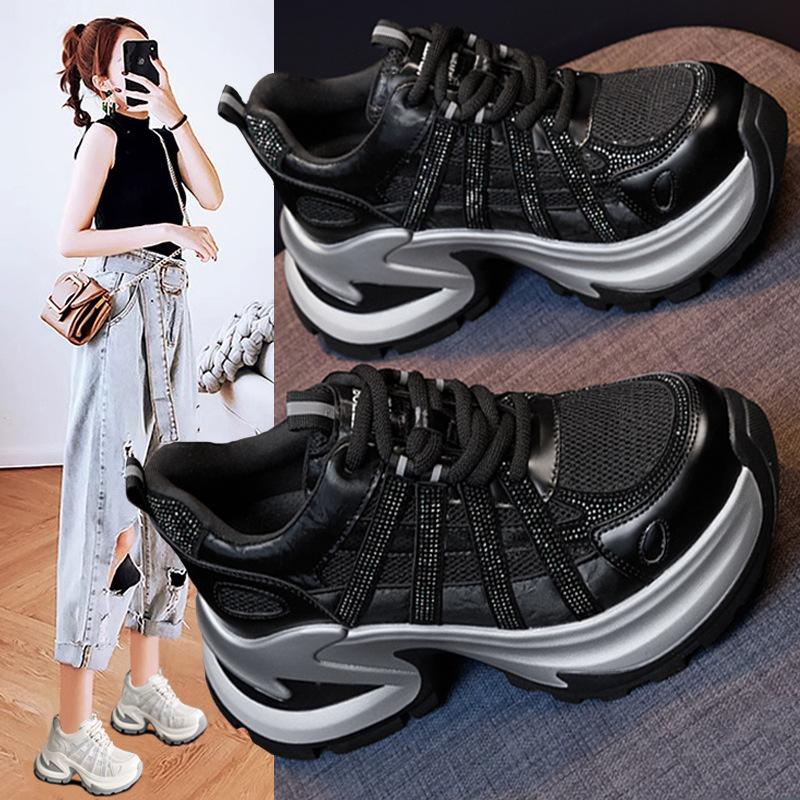 Thick-soled Ultra-light Dad Shoes with Skirts 2025 Popular, Small People Show Height, and Women's Shoes Increase In Height Within Sports. The Foreign
