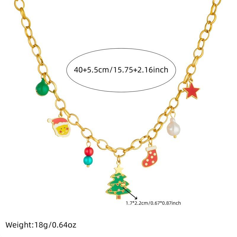 Christmas Charm Bracelet with Santa Tree and Sock Charms