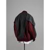 European & American Streetwear Color Block Patchwork PU Leather Baseball Jacket