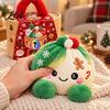 Cartoon Steamed Bun Plushie Christmas Plush Dumpling Toy with Steamer, Stress Relief Stuffed Decoration Squeeze Toy, for Holiday Steamer