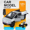 1:24 Pickup S680 Model Car Diecast Miniature Alloy Toys Sound Light Pull Back Doors Opened Vehices Heartfelt Gifts For Children