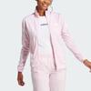 Adidas Logo Zip-Up Jacket Long Sleeve Casual Outerwear Women Pink JD4520