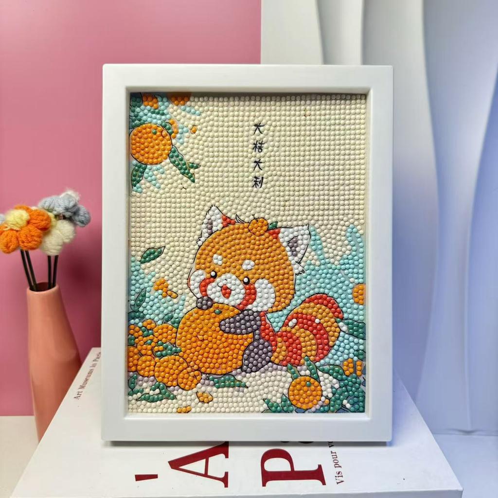 Children'S Diamond Painting Framed Handmade Diy Material Bag Sanrio Diamond Paste Painting Concentration Toy