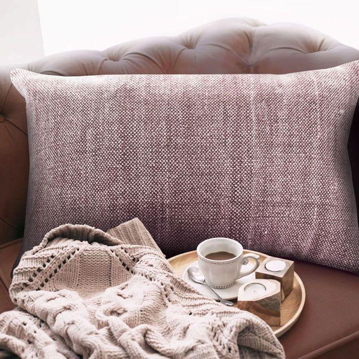 Tapis vintage artisanal effet vieilli, Rose poudré, 60x40cm