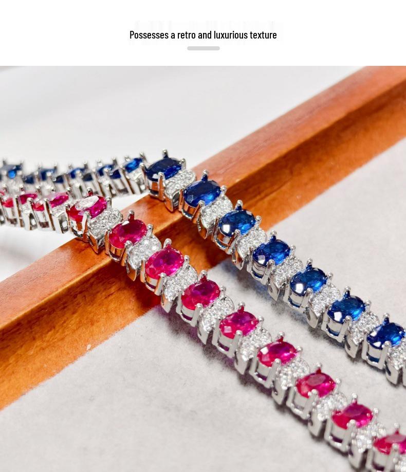 Gesi Luxurious Oval Women's Zirconium Bracelet - Elegant, High-End & Versatile Fashion Accessory.