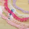 Multicolor Pleated Organza Lace Ribbon Gathered Mesh Fabric Handmade DIY Wedding Dress Lace Trim Sewing Craft christmas ribbons