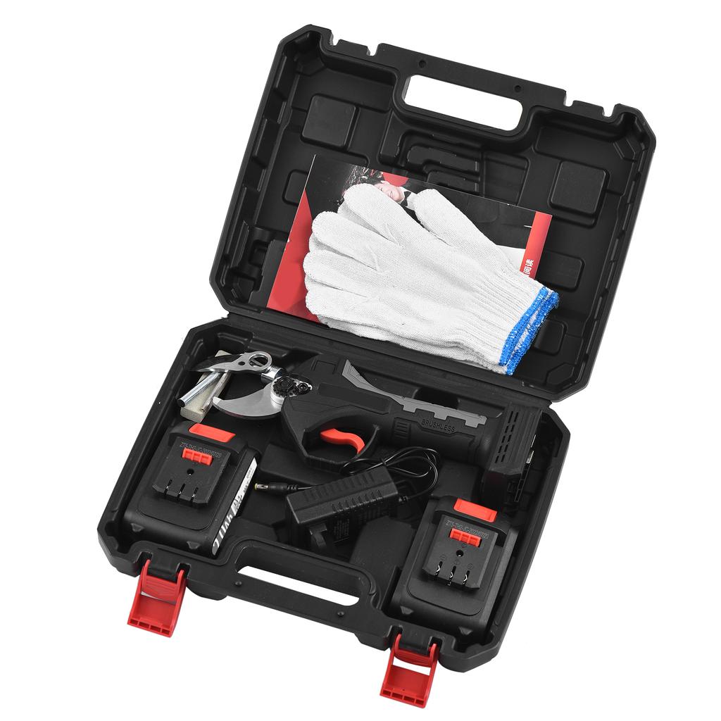 Akumulatorowe elektryczne nożyce do przycinania 21V bezszczotkowe, zasilane akumulatorem litowym 10Ah, do drzew