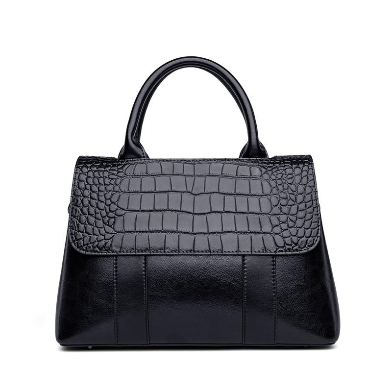 Genuine leather shoulder bags for ladies test pattern light color women's roomy commuting handbags