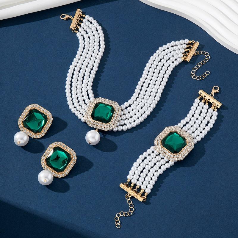 Korean Retro Pearl Diamond Fringed Neck Chain Internet Celebrity Temperament Design Sense Flower Bow Collarbone Chain Necklace Female