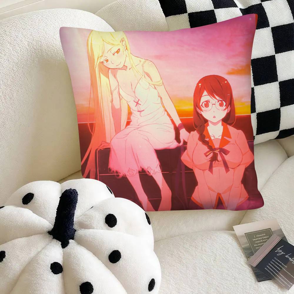 Supernatural Anime Kizumonogatari Pillow Case Fashion Square Pillowcase Bedroom Sofa Room Ins Decoration Leisure