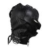 BDSM  Sex Mask Adult Toys Fetish Sex Toys Slave Headgearleather Head Covering Black Leather