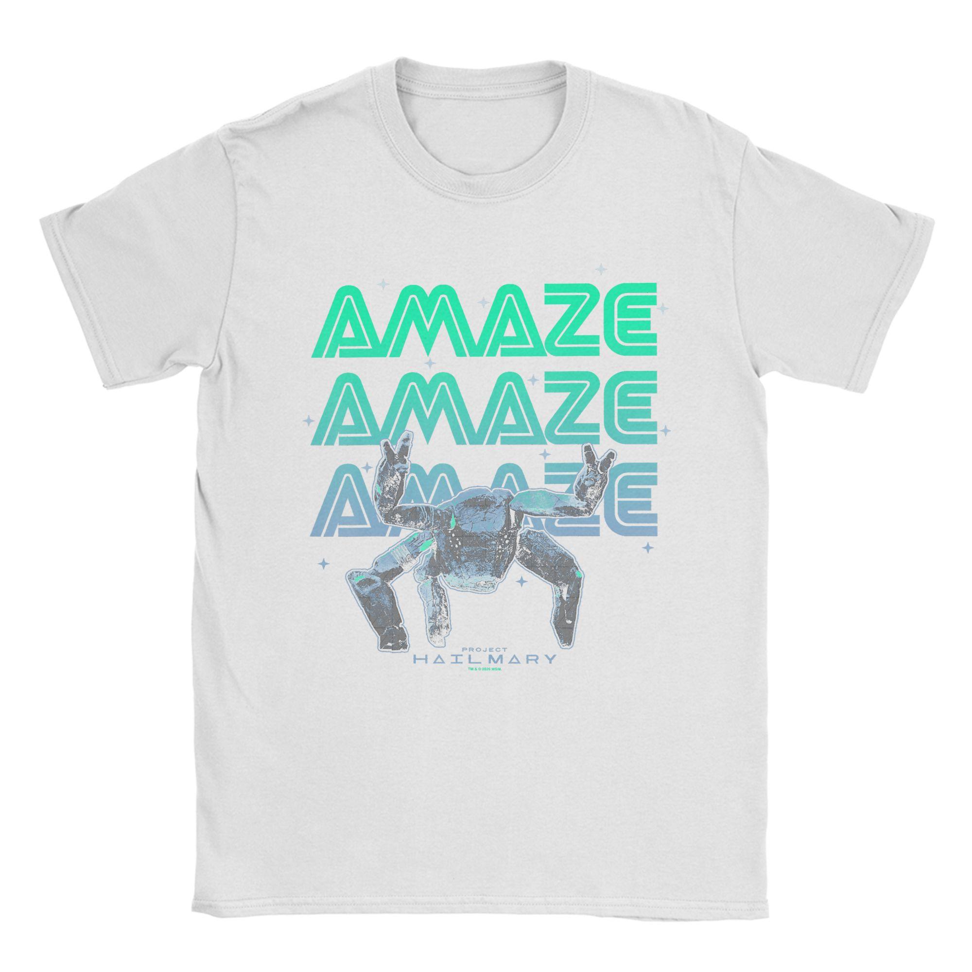 

Hail Mary Amaze Eridani Rocky2026 Summer Unisexs Tshirt Neon Printed Cotton Round Neck Short Sleeve Oversized Tshirt 4XL