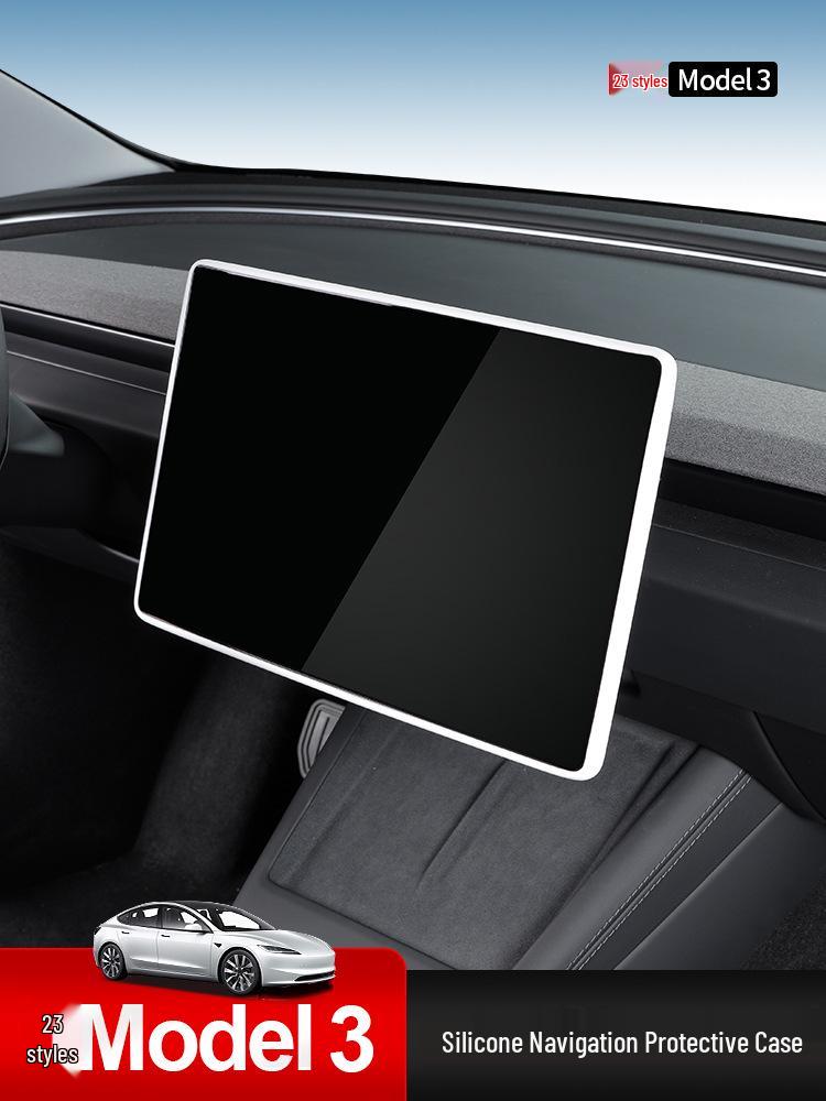 Tesla Model 3 '23 Mittelkonsole Anti-Kollisions-Silikonrahmen